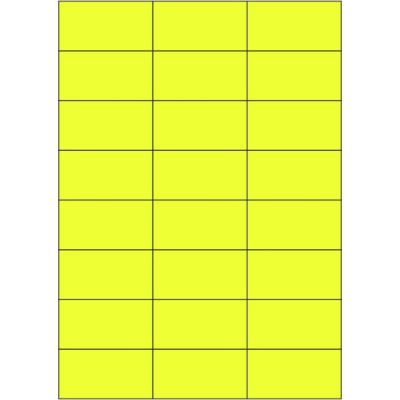 Etichete autoadezive din hârtie color semnal 70x37 mm, pe foaie A4, pentru imprimare laser