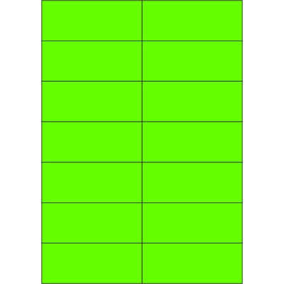 Öntapadós címkék 105x42,4 mm-es, A4-es lapon, lézernyomtatáshoz, színes jelzőpapírból