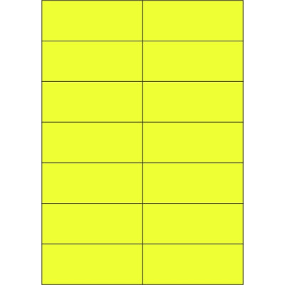 Öntapadós címkék 105x42,4 mm-es, A4-es lapon, lézernyomtatáshoz, színes jelzőpapírból