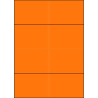 Öntapadós címkék 105x74 mm-es, A4-es lapon, lézernyomtatáshoz, színes jelzőpapírból