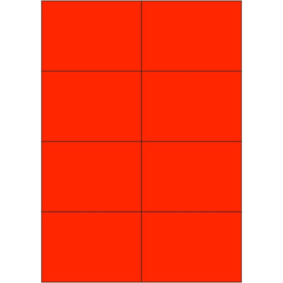 Etichete autoadezive din hârtie color semnal 105x74 mm, pe foaie A4, pentru imprimare laser