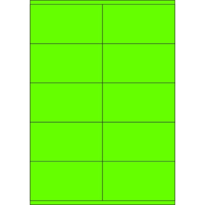 Samolepicí etikety 105x57 mm signální barevné papírové, na archu A4, pro laserový tisk