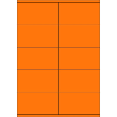 Kolorowe papierowe etykiety samoprzylepne 105x57 mm, na arkuszu A4, do zadruku laserowego