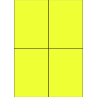 Etichete autoadezive din hârtie color semnal 105x148 mm, pe foaie A4, pentru imprimare laser