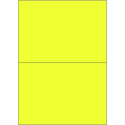 Etichete autoadezive din hârtie color semnal 210x148 mm, pe foaie A4, pentru imprimare laser