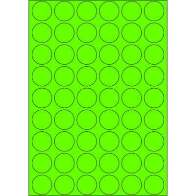 Samolepicí etikety kruh 30x30 mm signální barevné papírové, na archu A4, pro laserový tisk