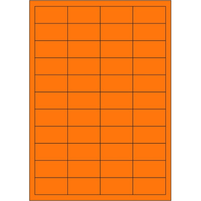 Samolepicí etikety 48,5x25,4 mm signální barevné papírové, na archu A4, pro laserový tisk