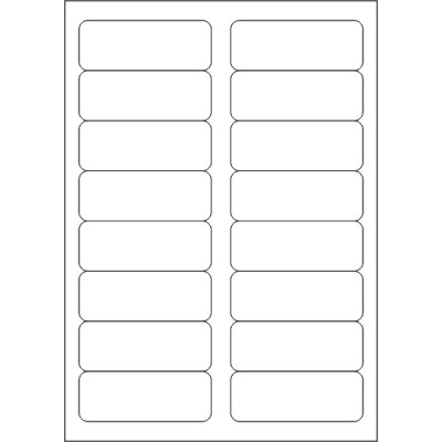 Fehér papír öntapadós címkék 88,9x33,8 mm,...