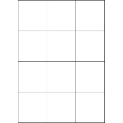 Fehér öntapadós papírcímkék 70x74 mm, A4-es...