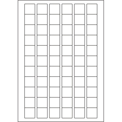 Fehér öntapadós papírcímkék 25,4x25,4 mm, A4-es...