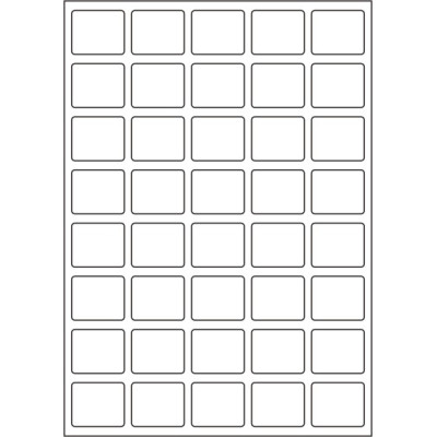 White paper self-adhesive labels 36x30 mm, on...