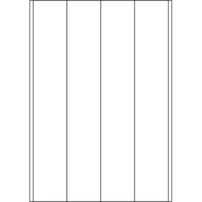 Fehér papír öntapadós címkék 50x297 mm, A4-es...