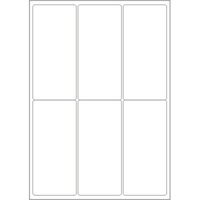 Białe papierowe etykiety samoprzylepne 65x142...