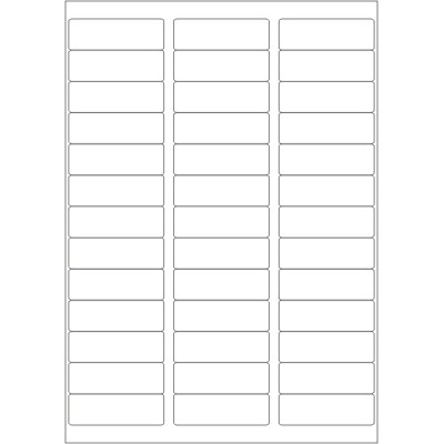 Białe papierowe etykiety samoprzylepne 64x21...