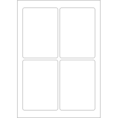 Białe papierowe etykiety samoprzylepne 89x127...