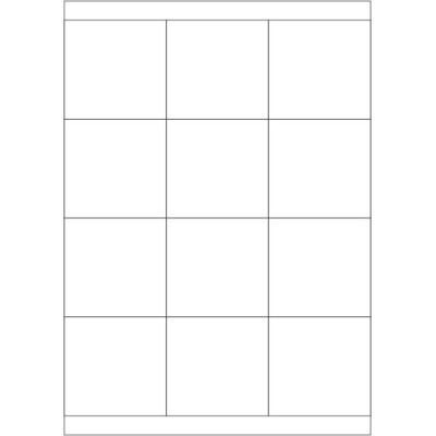 Fehér öntapadós papírcímke 70x67,7 mm, A4-es...