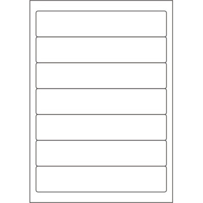 Fehér papír öntapadós címkék 192x38 mm, A4-es...