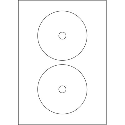 Etichete autoadezive din hârtie albă CD 118/18...