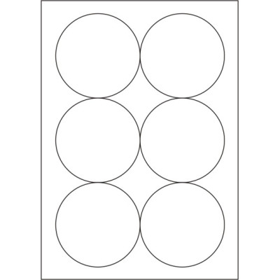 Etykiety samoprzylepne z białego papieru, okrąg...