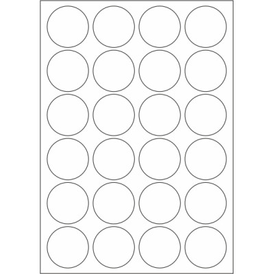 Fehér papír öntapadós címkék kör 45x45 mm,...