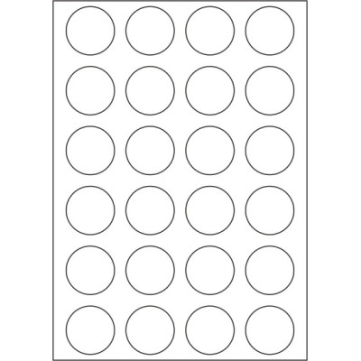 Fehér papír öntapadós címkék 40x40 mm-es kör,...