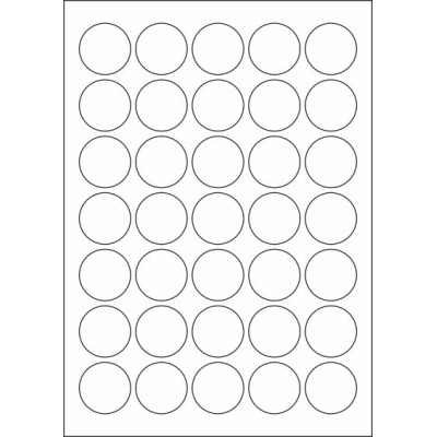 Etichete autoadezive din hârtie albă, cerc...
