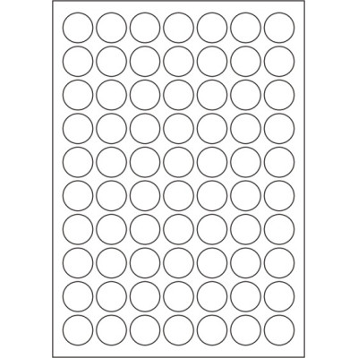 Fehér papír öntapadós címkék kör 25x25 mm,...