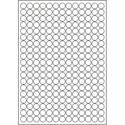 Fehér papír öntapadós címkék 14x14 mm-es kör...