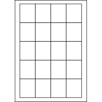 Fehér papír öntapadós címkék 45,2x54,8 mm,...