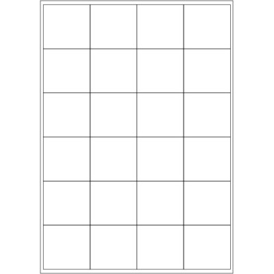 Fehér papír öntapadós címkék 51x48 mm, A4-es...