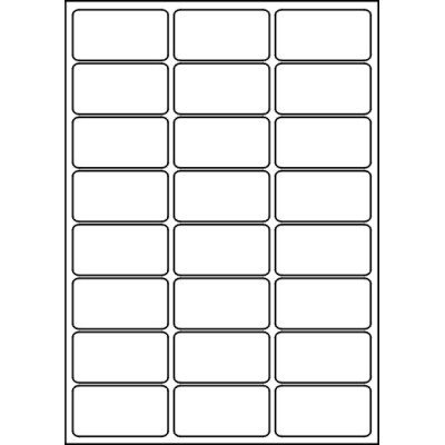 Fehér öntapadós papírcímke 64x34 mm, A4-es...