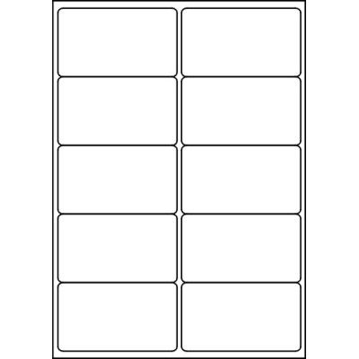 White paper self-adhesive labels 99x57 mm, on...