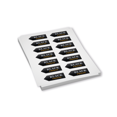 Etichete autoadezive pe foaie A4 cu imprimare color, dimensiunea etichetei la cerere, material la alegere, pachet de 100 de coli