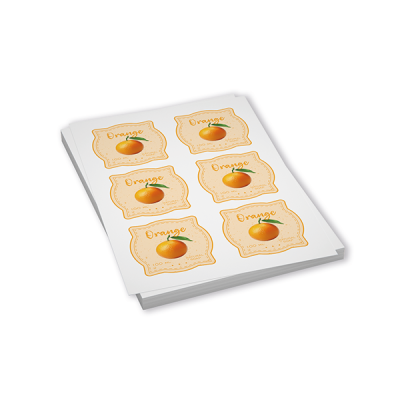 Etichete autoadezive pe foaie A4 cu imprimare color, dimensiunea etichetei la cerere, material la alegere, pachet de 100 de coli